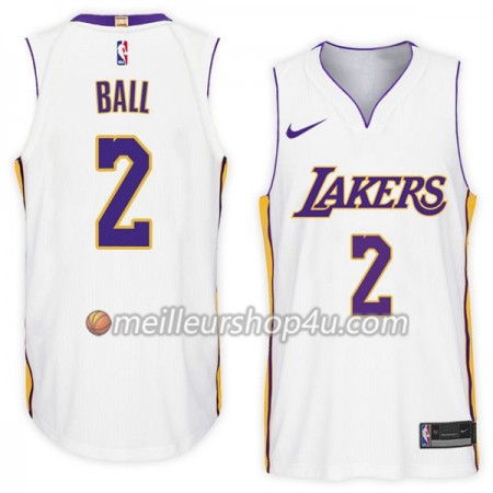 Maillot Basket Homme Los Angeles Lakers Lonzo Ball 2 Nike 2017-18 Blanc Swingman